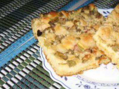 Пирог творожный с ревенем на немецкий лад Пирог творожный с ревенем на немецкий лад