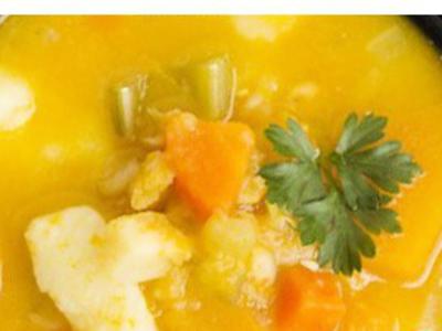 рецепт Крем-суп из тыквы с куриными кнедликами Петелинка