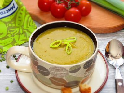 рецепт Постный суп-пюре из зеленого гороха