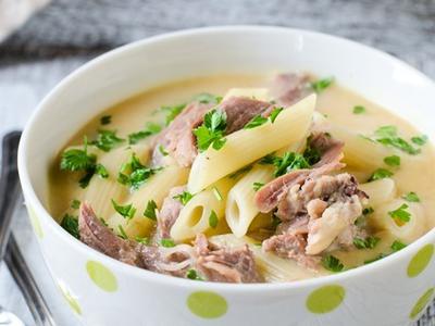 рецепт Куриный крем-суп с макаронами