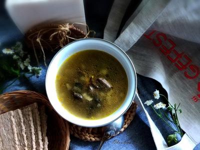рецепт Грибной суп с овощами и пастой
