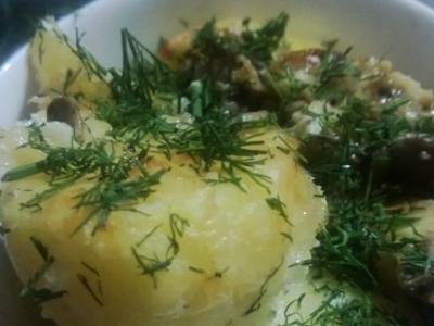 рецепт Запеканка с грибами и картофелем
