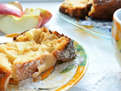 рецепт Творожный кекс с яблоками
