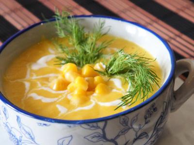 рецепт Крем-суп из консервированной кукурузы