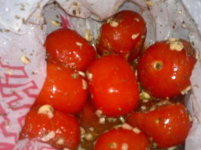 рецепт Соленые помидоры быстрые, в пакете