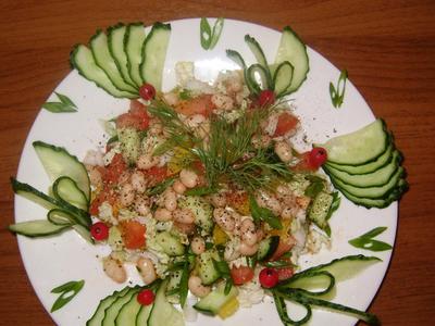 рецепт Овощной салат с фасолью
