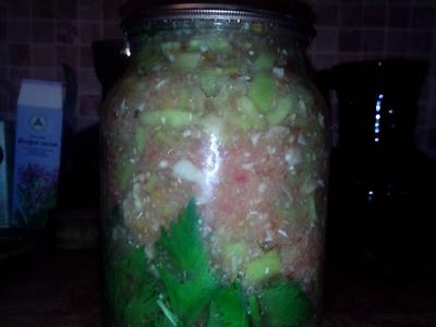 рецепт Овощной салат на зиму с патиссонами