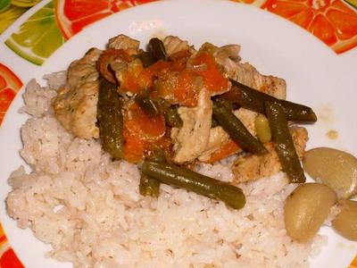Свинина с овощами и рисом по-особому Свинина с овощами и рисом по-особому