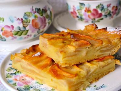 рецепт Французский яблочный пирог (G?teau invisible aux pommes)
